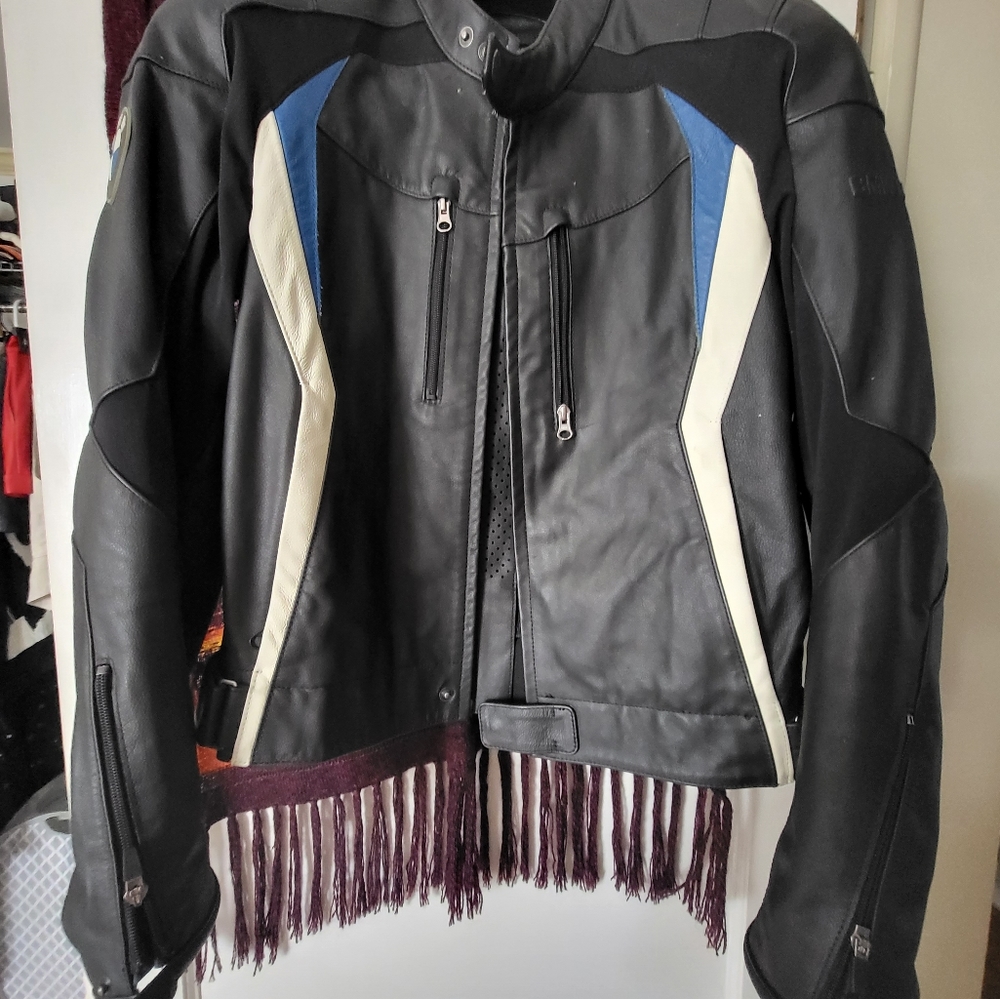 Mens Motorcycle Leather Jacket Motorrad BMW
